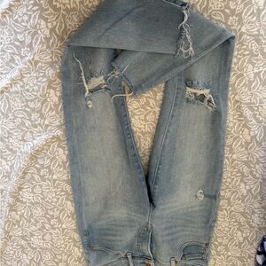 Distressed Light Blue Jeans